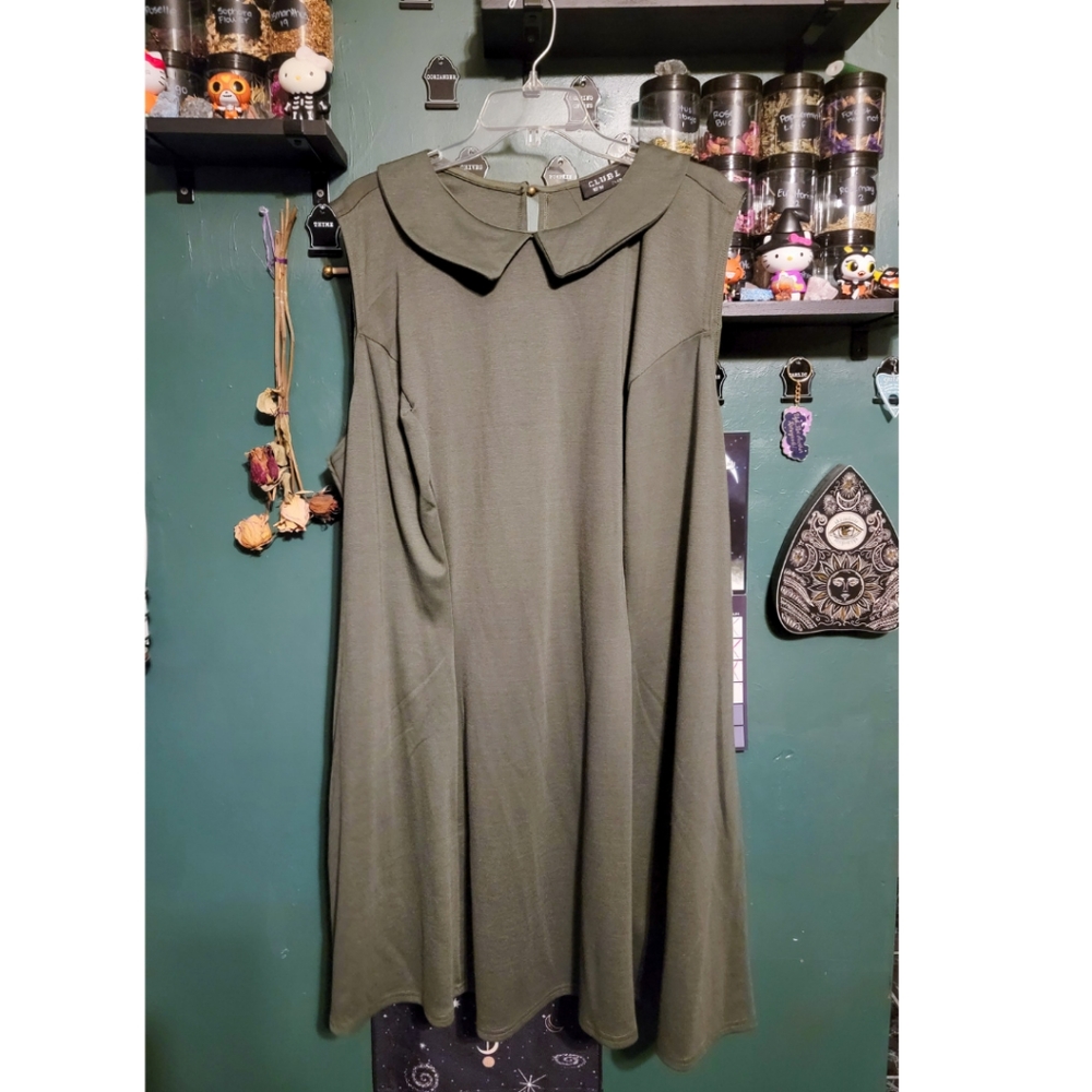 Asos green plus size dress